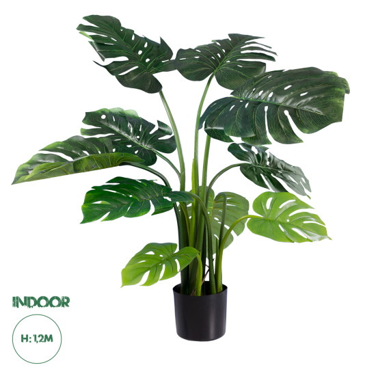 GloboStar® Artificial Garden MONSTERA PLANT 20002 - Τεχνητό Διακοσμητικό Φυτό Μονστέρα Υ120cm