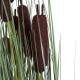 GloboStar® Artificial Garden TYPHA ANGUSTIFOLIA GRASS 20069 Τεχνητό Διακοσμητικό Φυτό Γρασίδι της Τύφας Υ90cm