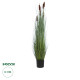 GloboStar® Artificial Garden TYPHA ANGUSTIFOLIA GRASS 20113 Τεχνητό Διακοσμητικό Φυτό Γρασίδι της Τύφας Υ150cm