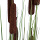 GloboStar® Artificial Garden TYPHA ANGUSTIFOLIA GRASS 20113 Τεχνητό Διακοσμητικό Φυτό Γρασίδι της Τύφας Υ150cm