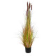GloboStar® Artificial Garden TYPHA ANGUSTIFOLIA GRASS 20114 Τεχνητό Διακοσμητικό Φυτό Γρασίδι της Τύφας Υ150cm