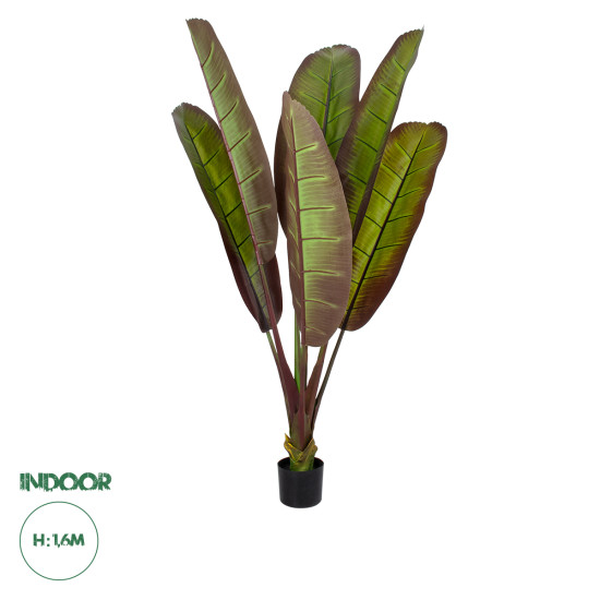 GloboStar® Artificial Garden BLOODY BANANA TREE 20117 - Τεχνητό Διακοσμητικό Φυτό Αιματόφυλλη Μπανανιά - Μπανανόδεντρο Υ160cm