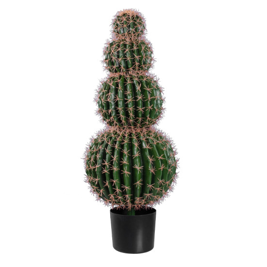 GloboStar® Artificial Garden FEROCACTUS 20138 Τεχνητό Διακοσμητικό Φυτό Φερόκακτος Υ95cm