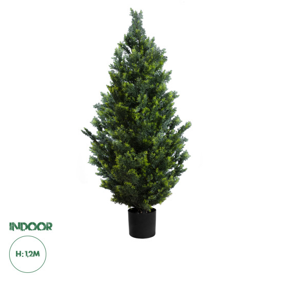 GloboStar® Artificial Garden CYPRESSUS LEYLANDII 20154 Τεχνητό Διακοσμητικό Φυτό Κυπαρίσσι Λέιλαντ Υ120cm