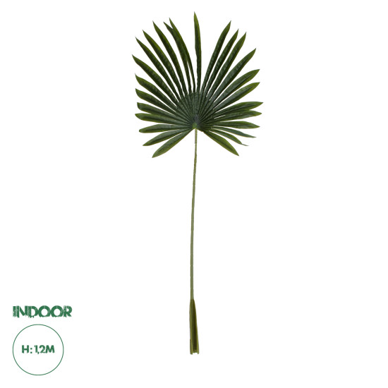 GloboStar® Artificial Garden SERENOA PALM LEAF 20173 Τεχνητό Διακοσμητικό Φύλο Φοινικόδεντρου Σερενόα Βεντάλια Π47 x Υ120cm