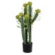 GloboStar® Artificial Garden CEREUS JAMACARU CACTUS 20192 Τεχνητό Διακοσμητικό Φυτό Κάκτος Κηρίος Υ80cm