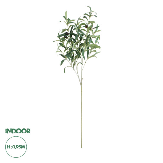 GloboStar® Artificial Garden OLIVE TREE BRANCH 20233 Τεχνητό Διακοσμητικό Κλαδί Ελιάς Π30 x Υ95cm