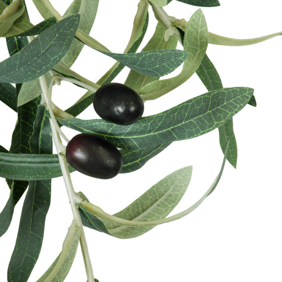 GloboStar® Artificial Garden OLIVE TREE BRANCH 20233 Τεχνητό Διακοσμητικό Κλαδί Ελιάς Π30 x Υ95cm