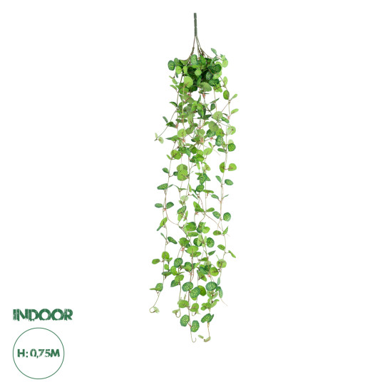 GloboStar® Artificial Garden IVY HANGING BRANCH 20237 Τεχνητό Διακοσμητικό Κρεμαστό Φυτό Κισσός Υ75cm