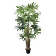 GloboStar® Artificial Garden BROADLEAF LADY PALM TREE 20385 Τεχνητό Διακοσμητικό Φυτό Πλατύφυλλος Φοίνικας Μπαμπού Υ200cm