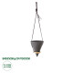 GloboStar® Artificial Garden AIGINA 20466 Κρεμαστό Πήλινο Κεραμικό Κασπώ Γλάστρα - Flower Pot Μαύρο Φ13cm x Υ15cm