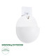 GloboStar® Artificial Garden LYON 20551 Διακοσμητικό Πλαστικό Κασπώ Γλάστρα - Flower Pot Λευκό Μ12 x Π6 x Υ13.5cm