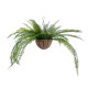 GloboStar® Artificial Garden FERN HANGING PLANT 20624 Τεχνητό Κρεμαστό Διακοσμητικό Φυτό Φτέρης Y45cm