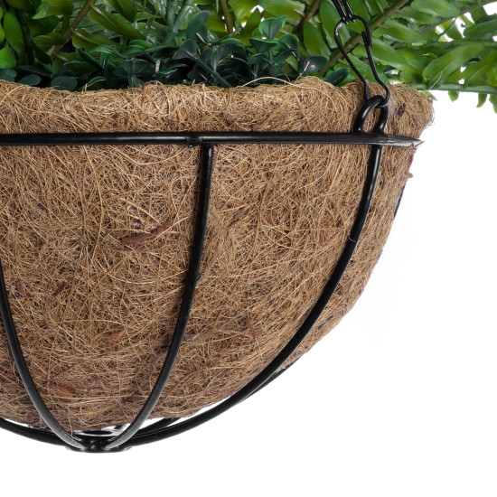 GloboStar® Artificial Garden FERN HANGING PLANT 20624 Τεχνητό Κρεμαστό Διακοσμητικό Φυτό Φτέρης Y45cm