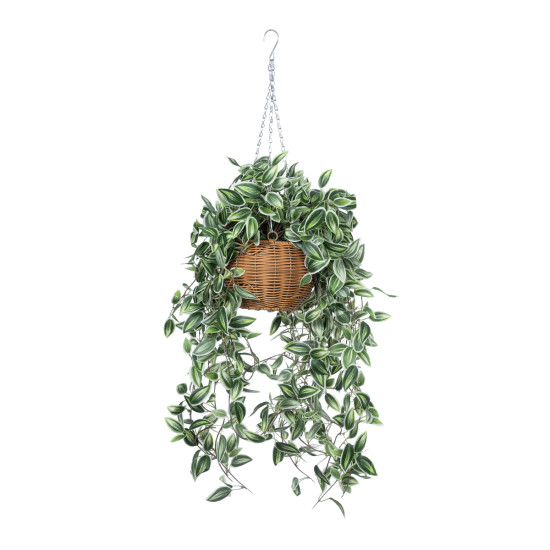 GloboStar® Artificial Garden GOLDEN BELL WILLOW HANGING PLANT 20627 Τεχνητό Κρεμαστό Διακοσμητικό Φυτό Ιτίας  Y80cm