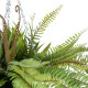 GloboStar® Artificial Garden FERN HANGING BOUQUET PLANT 20629 Τεχνητό Κρεμαστό Διακοσμητικό Φυτό Φτέρης  Y56cm