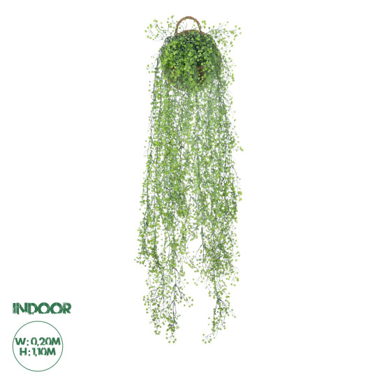 GloboStar® Artificial Garden GOLDEN BELL WILLOW 1 HANGING PLANT 20630 Κρεμαστό Τεχνητό Διακοσμητικό Φυτό Ιτίας  Y110cm