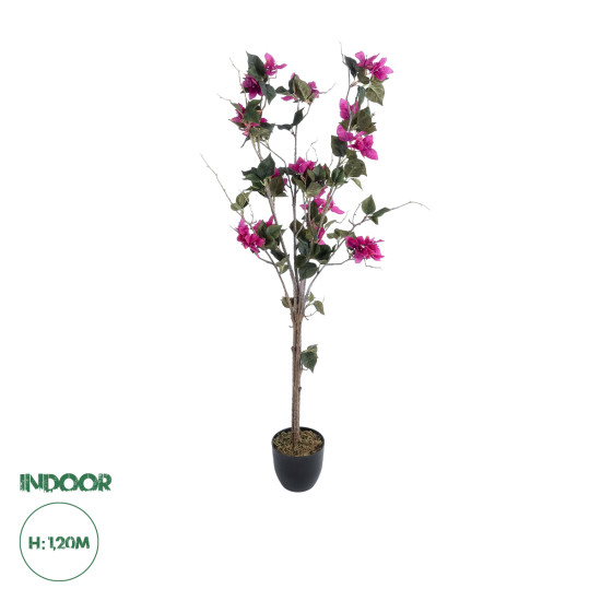 GloboStar® Artificial Garden BOUGAUVILLEA 20674 Τεχνητό Διακοσμητικό Φυτό με Ανθη Μπουκανβίλιας Φουξ Υ120cm