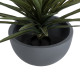 GloboStar® Artificial Garden BALTIMORE 20696 Διακοσμητικό Πολυεστερικό Τσιμεντένιο Κασπώ Γλάστρα - Flower Pot Γκρι Φ43 x Υ23cm