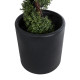 GloboStar® Artificial Garden PUEBLA 20699 Διακοσμητικό Πολυεστερικό Τσιμεντένιο Κασπώ Γλάστρα - Flower Pot Μαύρο Φ51 x Υ56cm