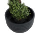 GloboStar® Artificial Garden VEGAS 20702 Διακοσμητικό Πολυεστερικό Τσιμεντένιο Κασπώ Γλάστρα - Flower Pot Μαύρο Φ45 x Υ28cm
