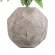 GloboStar® Artificial Garden BOROUGH 20781 Επιδαπέδιο Πολυεστερικό Τσιμεντένιο Κασπώ Γλάστρα - Flower Pot Λευκό με Μπεζ Μ38 x Π38 x Υ38cm