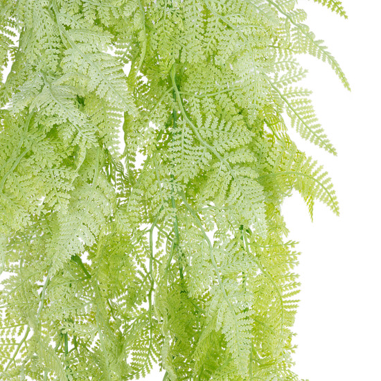 GloboStar® Artificial Garden HANGING FERN 20806 Τεχνητό Διακοσμητικό Κρεμαστό Φυτό Φτέρη Μ40 x Π20 x Υ88cm