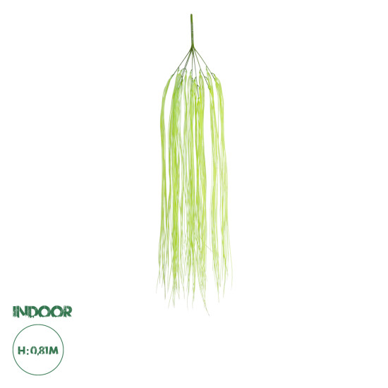 GloboStar® Artificial Garden HANGING GRASS 20813 Τεχνητό Διακοσμητικό Κρεμαστό Φυτό Grass Μ18 x Π4 x Υ81cm