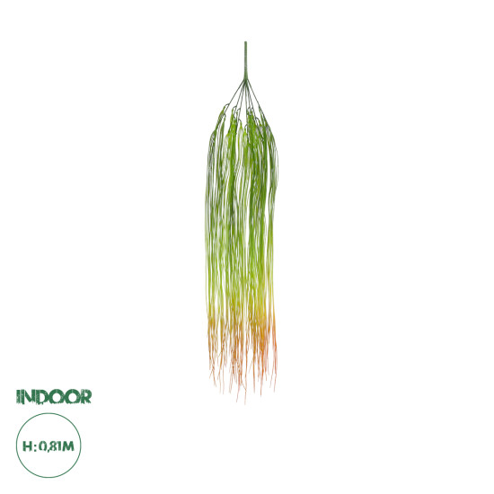 GloboStar® Artificial Garden HANGING GRASS 20815 Τεχνητό Διακοσμητικό Κρεμαστό Φυτό Grass Μ18 x Π4 x Υ81cm