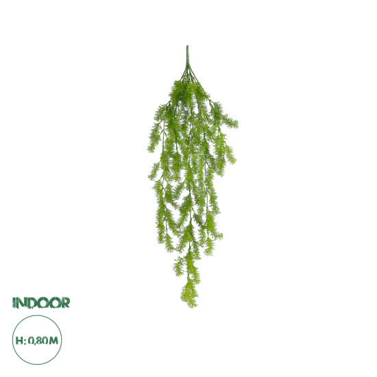 GloboStar® Artificial Garden HANGING CYPRESS 20823 Τεχνητό Διακοσμητικό Κρεμαστό Φυτό Κυπαρίσσι Μ25 x Π15 x Υ80cm