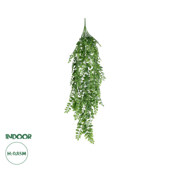 GloboStar® Artificial Garden HANGING FERN BRANCH  20829 Τεχνητό Διακοσμητικό Κρεμαστό κλαδί Φτέρης Μ30 x Π10 x Υ85cm