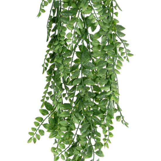 GloboStar® Artificial Garden HANGING FERN BRANCH  20829 Τεχνητό Διακοσμητικό Κρεμαστό κλαδί Φτέρης Μ30 x Π10 x Υ85cm