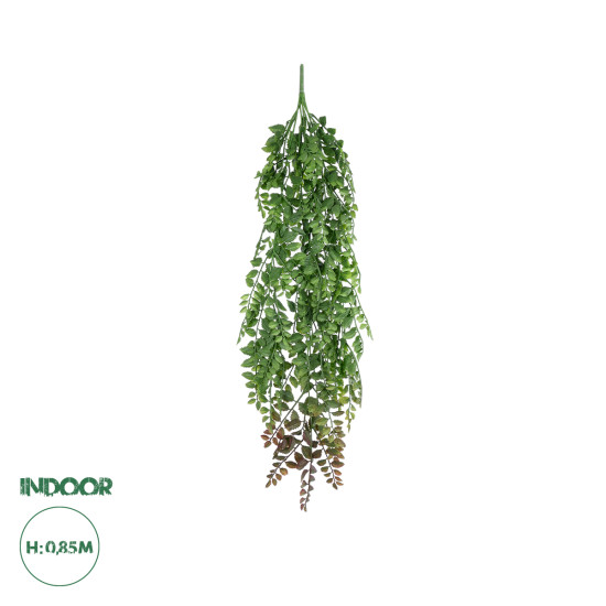 GloboStar® Artificial Garden HANGING FERN BRANCH  20830 Τεχνητό Διακοσμητικό Κρεμαστό κλαδί Φτέρης Μ30 x Π10 x Υ85cm