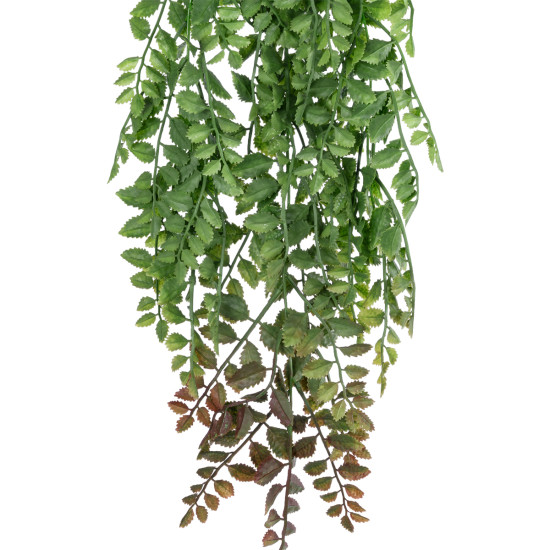 GloboStar® Artificial Garden HANGING FERN BRANCH  20830 Τεχνητό Διακοσμητικό Κρεμαστό κλαδί Φτέρης Μ30 x Π10 x Υ85cm