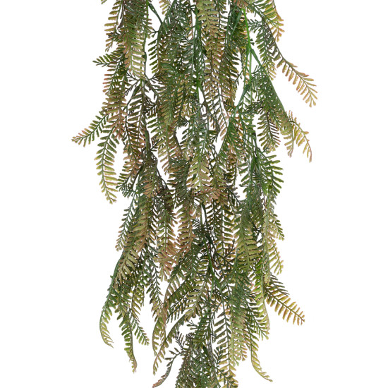 GloboStar® Artificial Garden HANGING FERN 20840 Τεχνητό Διακοσμητικό Κρεμαστό Φυτό Φτέρη Μ25 x Π12 x Υ85cm