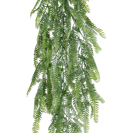 GloboStar® Artificial Garden HANGING FERN 20841 Τεχνητό Διακοσμητικό Κρεμαστό Φυτό Φτέρη Μ25 x Π12 x Υ85cm