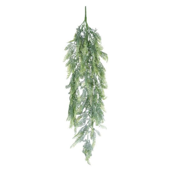 GloboStar® Artificial Garden HANGING FERN 20843 Τεχνητό Διακοσμητικό Κρεμαστό Φυτό Φτέρη Μ25 x Π12 x Υ85cm