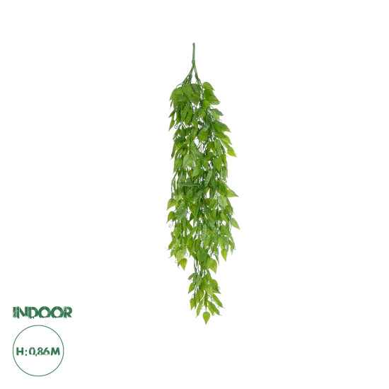 GloboStar® Artificial Garden HANGING LIMA BEAN 20845 Τεχνητό Διακοσμητικό Κρεμαστό Φυτό Φασόλι Λίμα Μ29 x Π10 x Υ86cm