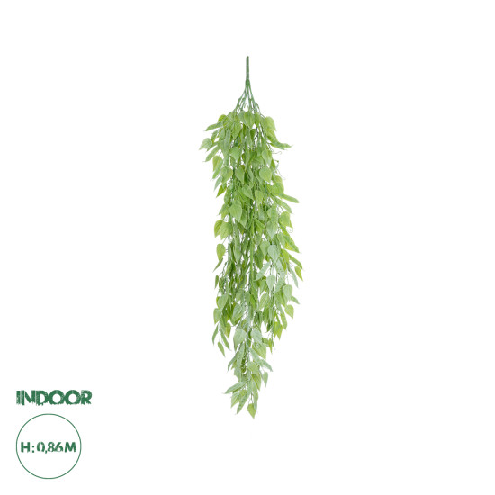 GloboStar® Artificial Garden HANGING LIMA BEAN 20847 Τεχνητό Διακοσμητικό Κρεμαστό Φυτό Φασόλι Λίμα Μ29 x Π10 x Υ86cm