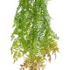 GloboStar® Artificial Garden HANGING FERN 20854 Τεχνητό Διακοσμητικό Κρεμαστό Φυτό Φτέρη Μ30 x Π14 x Υ85cm