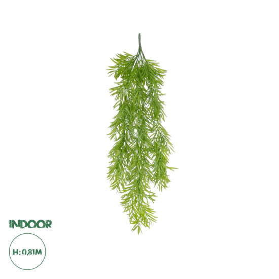 GloboStar® Artificial Garden HANGING BARLEY 20857 Τεχνητό Διακοσμητικό Κρεμαστό Φυτό Κριθάρι Μ26 x Π15 x Υ81cm