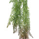 GloboStar® Artificial Garden HANGING FERN 20862 Τεχνητό Διακοσμητικό Κρεμαστό Φυτό Φτέρη Μ28 x Π15 x Υ90cm