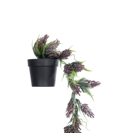 GloboStar® Artificial Garden HANGING BROWN PINE CONE 20870 - Τεχνητό Κρεμαστό Διακοσμητικό Φυτό Κουκουνάρι Φ15 x Y60cm