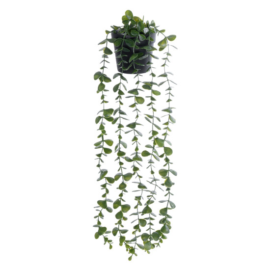 GloboStar® Artificial Garden HANGING EUCALYPTUS LEAF 20884 - Τεχνητό Κρεμαστό Διακοσμητικό Φυτό Φύλλα Ευκάλυπτου Φ17 x Y60cm