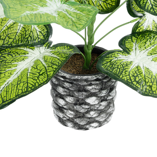 GloboStar® Artificial Garden CALADIUM 20890 Τεχνητό Διακοσμητικό Φυτό Τροπικό Φυτό  Φ40 x Υ33cm