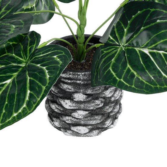 GloboStar® Artificial Garden ANTHURIUM 20892 Τεχνητό Διακοσμητικό Φυτό Ανθούριο Φ40 x Υ33cm