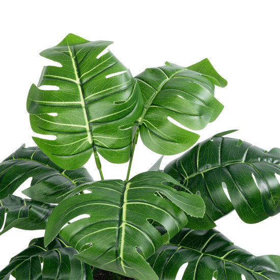 GloboStar® Artificial Garden MONSTERA POTTED PLANT 20895 - Διακοσμητικό Φυτό Μονστέρα Φ40 x Υ33cm