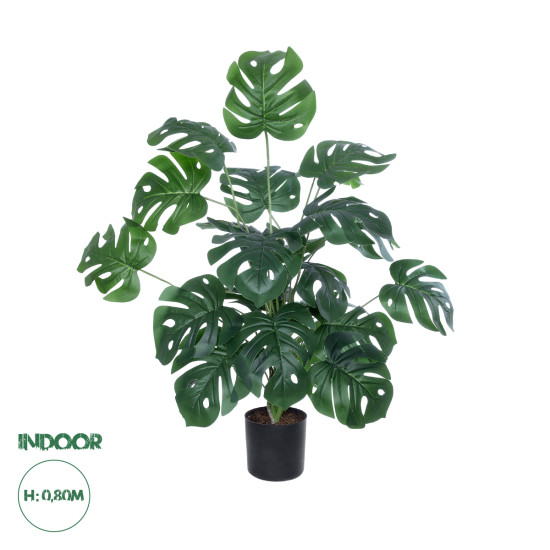 GloboStar® Artificial Garden MONSTERA PLANT 20923 - Διακοσμητικό Φυτό Μονστέρα Φ80 x Υ80cm