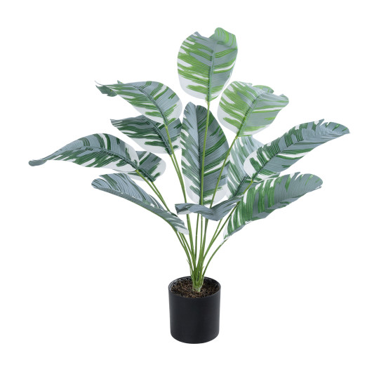 GloboStar® Artificial Garden BANANA PLANT ZEBRA 20930 - Διακοσμητικό Φυτό Μπανανιά Ζέβρα Φ70 x Υ55cm