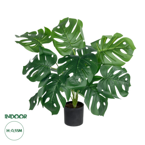 GloboStar® Artificial Garden MONSTERA PLANT 20934 - Διακοσμητικό Φυτό Μονστέρα Φ62 x Υ55cm